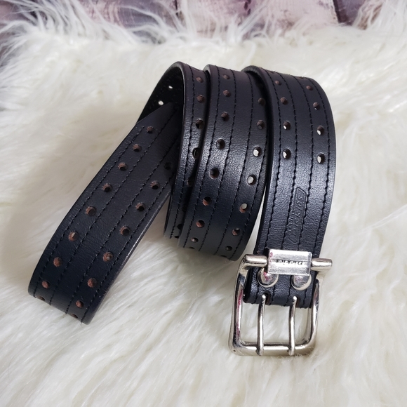 dickies double prong leather belt